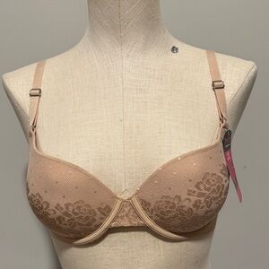 Maidenform Push-up Elegant Lace Underwire Bra in Tan Size 34B